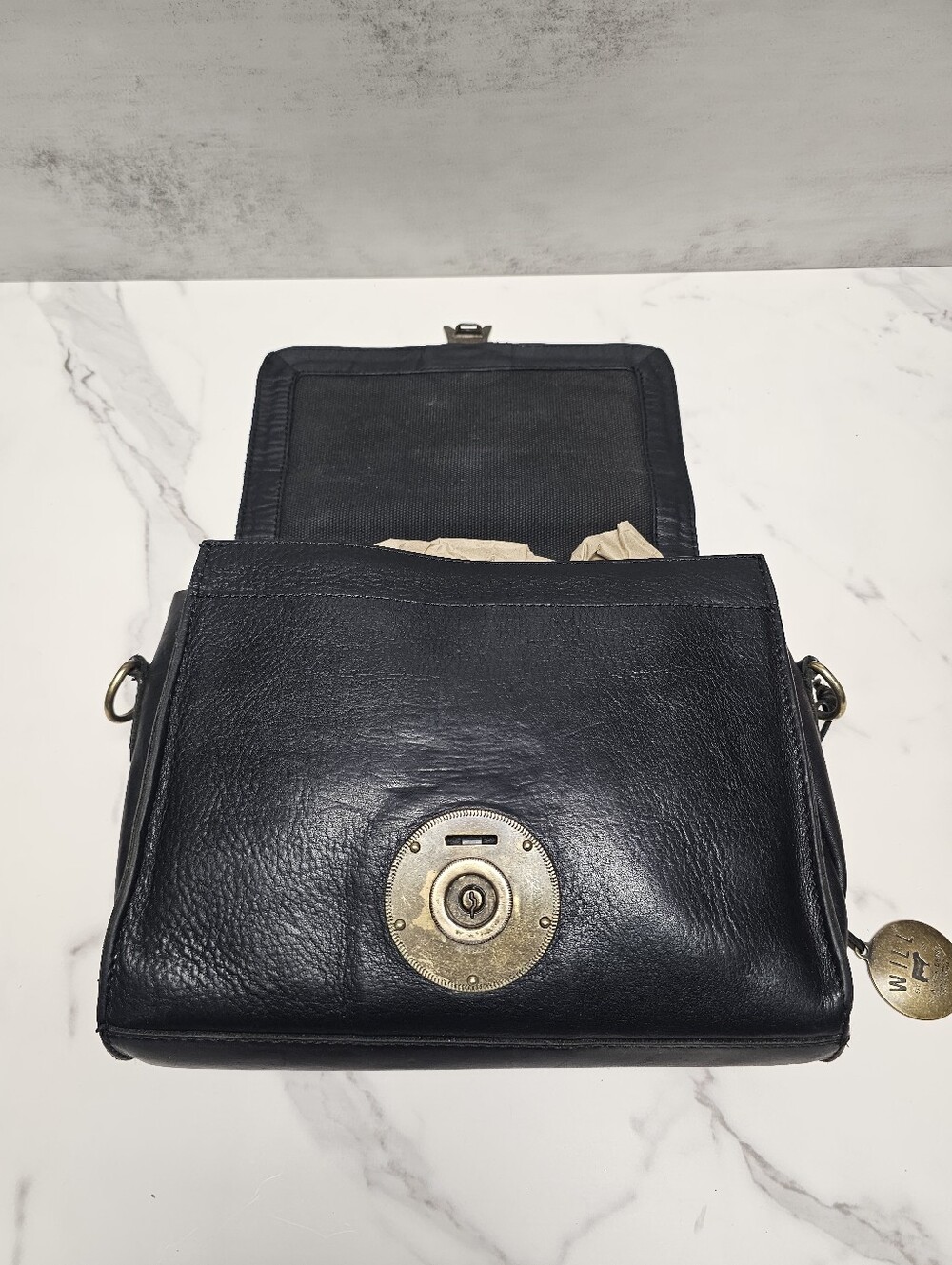 Will Black Leather Quinn Crossbody Bag - Picture 9 of 12